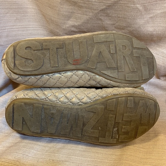 Stuart Weitzman metallic rose gold ballet quilted - Picture 11 of 14